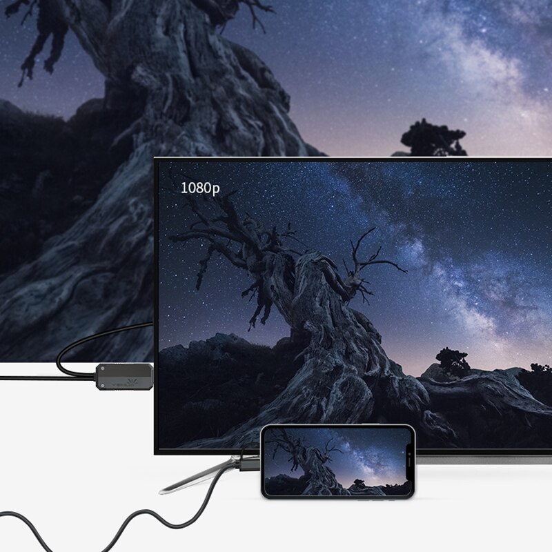 YEHUA-Cable adaptador de Audio y vídeo LD33Y USB C, micro-usb, línea de pantalla Universal tipo C, HDMI IOS12