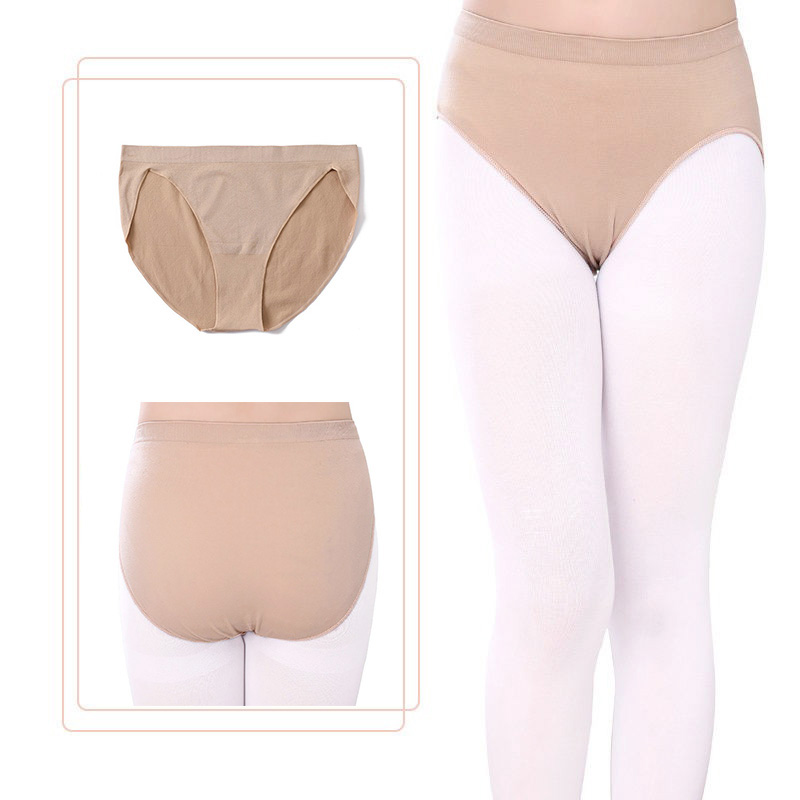 CLYFAN Professionelle Mädchen Ballett Tanz Beige Mitte erheben Slip Taille Panty Frauen Tanzen Höschen Unterhose Unterwäsche