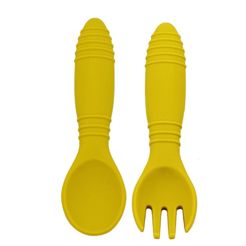 Kinderservies babyservies set siliconen vork lepel set voedingsbakjes bpa-vrij: J