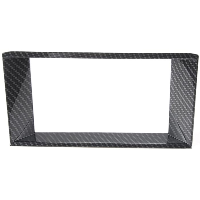 Car Central Control Display Carbon Fiber Sticker, GPS Navigation Panel Screen Frame Cover, for Ford Mustang: Default Title