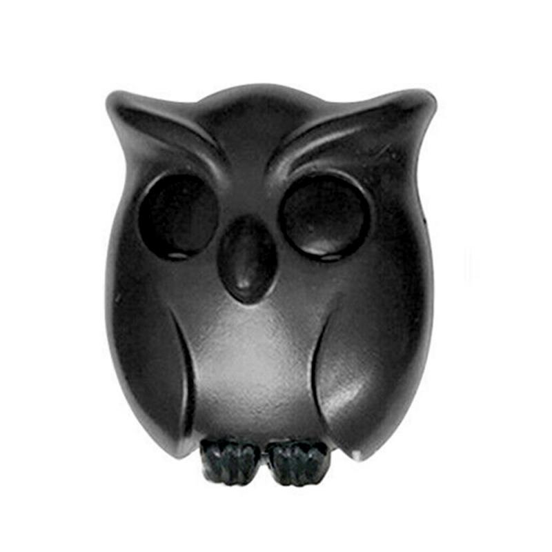 Porte-clés mural magnétique hibou de nuit | porte-clé mural, noir blanc marron, aimants garde porte-clés crochet suspendu, clé va ouvrir les yeux