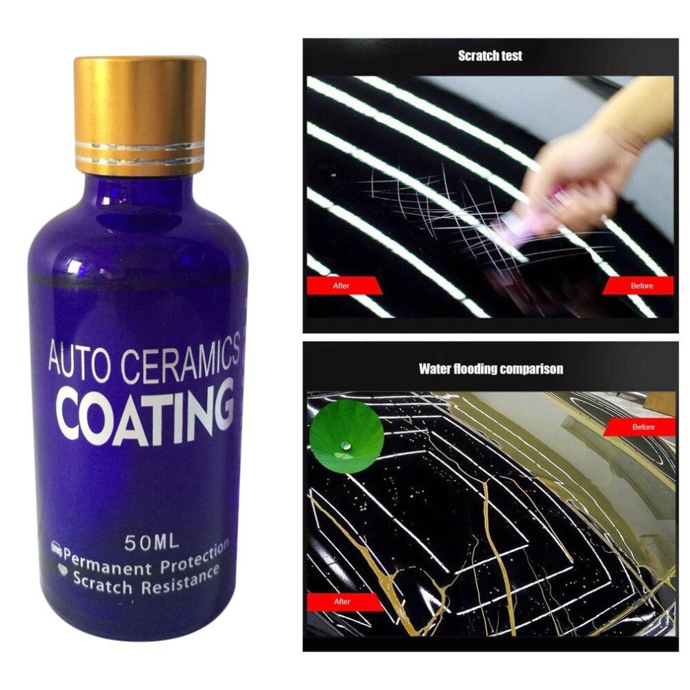 Mr. Fix Upgraded 9H Car Polish Liquid Ceramic Coat Super Hydrophobic Coating Crystal Set 50ml Auto Detailing Glasscoat