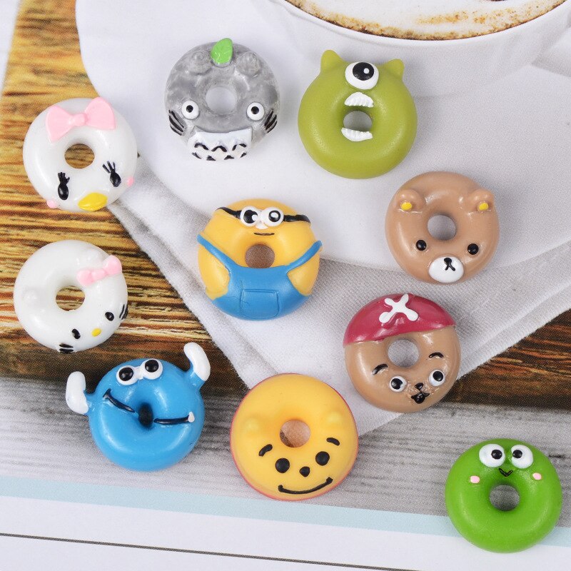 12 Kinds of Toys for Children Simulation Cream Donuts Diy Trinkets Resin Accessories Clay Charms Slime Tools Unisex