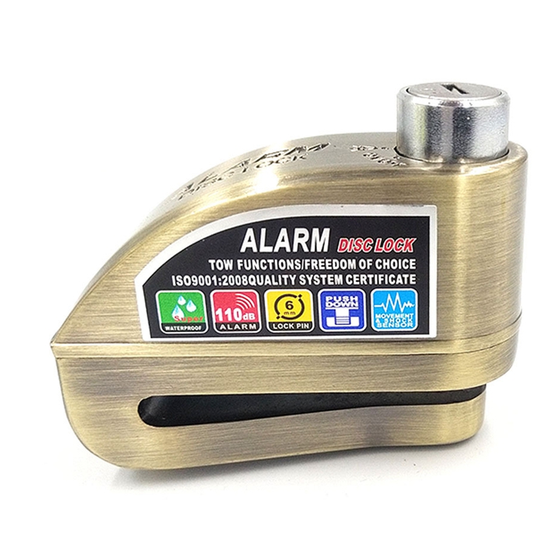 Alarm Lock Waterproof Motorcycle Alarm Lock Bike Lock Security Anti-Theft Lock Moto Disc Brake Ock Auto Parts
