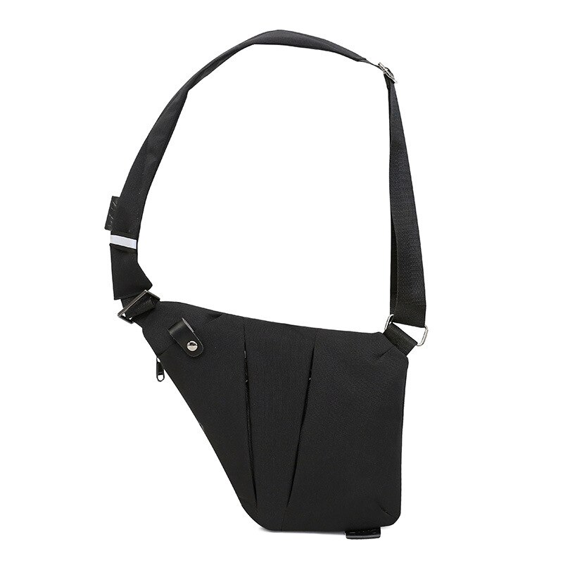 Neue männer der Digital speicher Pistole tasche leinwand brust tasche geschlungen Sport taille tasche multifunktionale nah dran-passend zu schulter Anti-diebstahl tasche: schwarz recht schulter