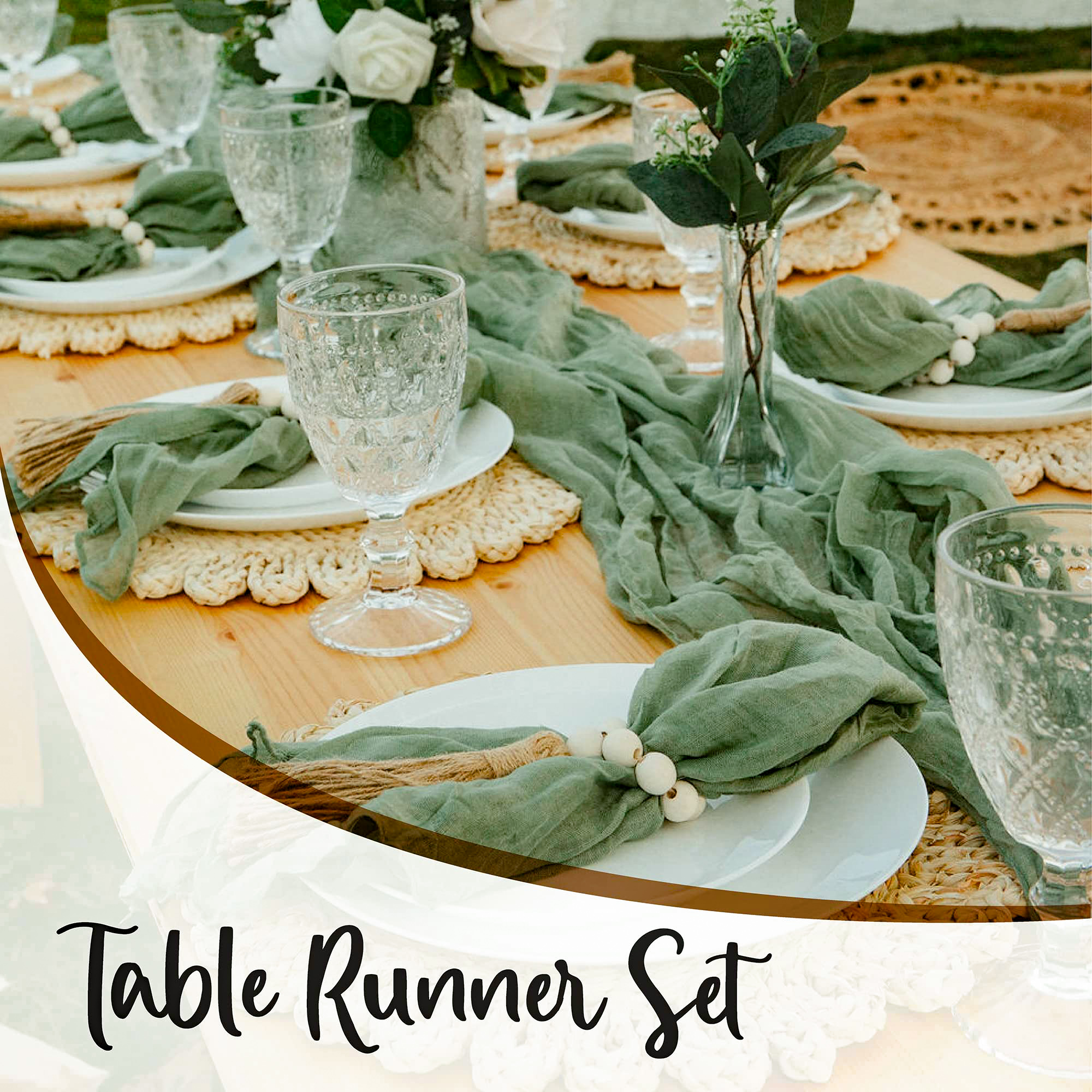 24-120 Stuks Salie Groene Bruiloft Servetten Doek Servetten Katoenen Gaas Handdoek 20Inch Servetten Dineren Placemats Feesttafel Decor