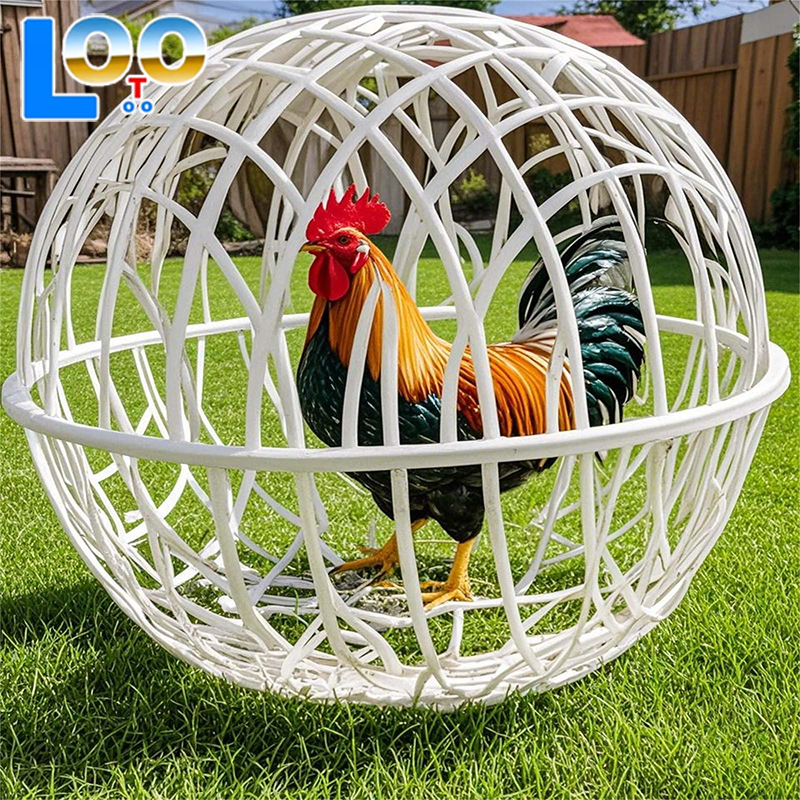 Pet Balls Cage For Outside, Ball-Shaped Pet Cage, Movable Plastic Mesh Pet Coops, Outdoor Rabbit Hutch