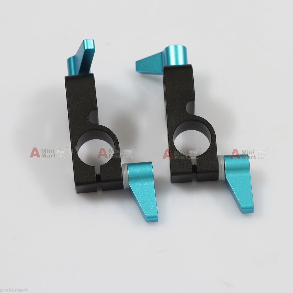 2x 90° Degree Rod Clamp Railblock Block for 15mm Rod Support Rail System DSLR Rig tripod camera