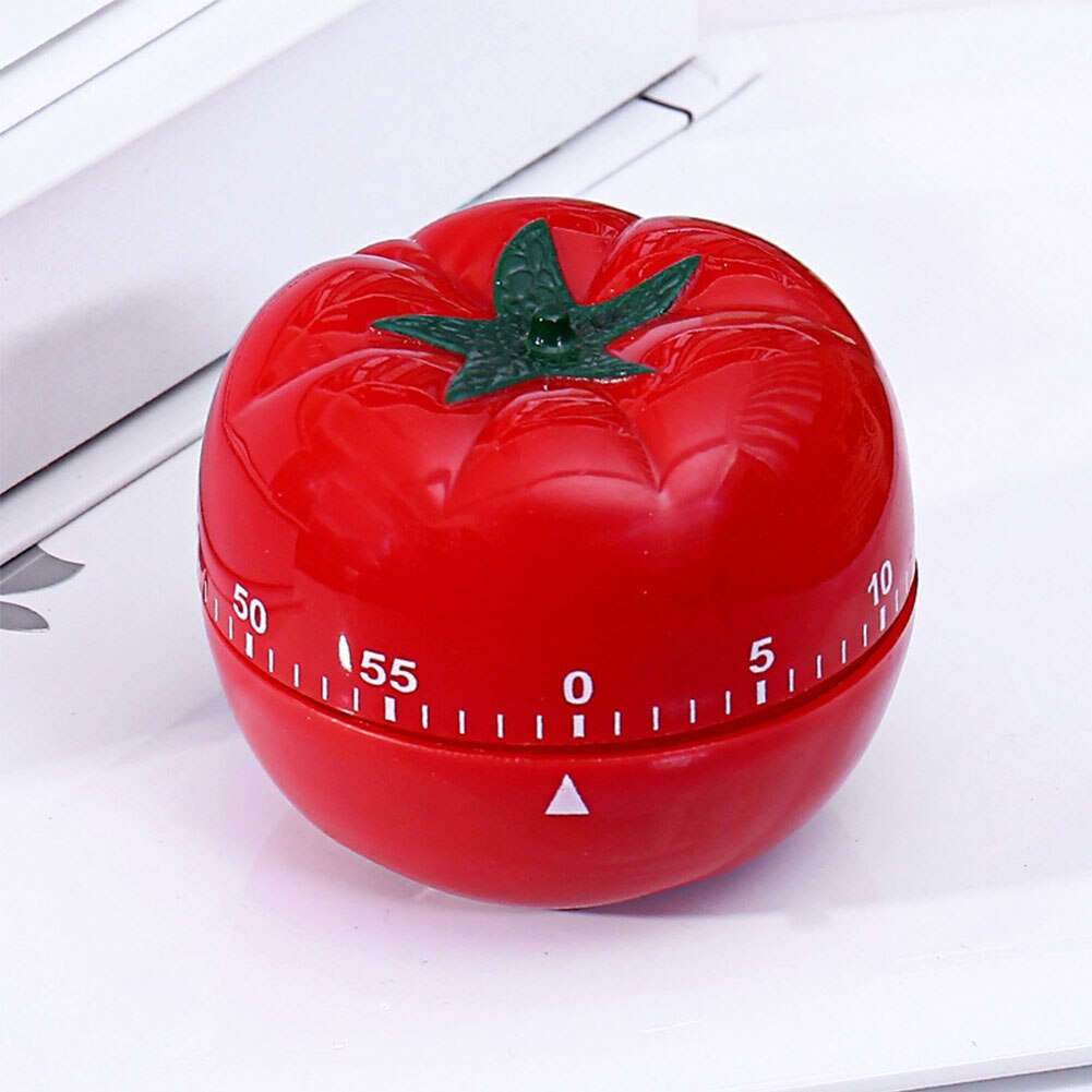 Cute Kitchen 1-55 Minutes Cooking Tool Tomato Shape Mechanical Countdown Timer Countdown Cooking Clock Alarm Time Reminder