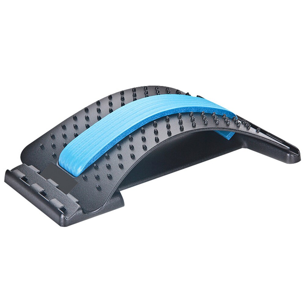 1pc ryg stretch udstyr ryg massager båre fitness lændestøtte afslapning mate rygsøjlen smertelindring massageador: Blå