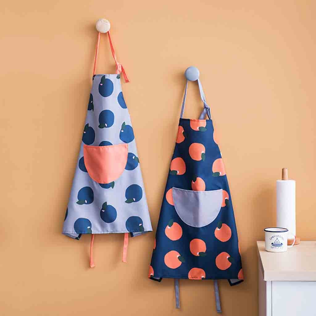 1PC Women Waterproof Cute Cartoon Print Aprons Home Kitchen Restaurant Cooking Bib Apron Aprons Home Decor