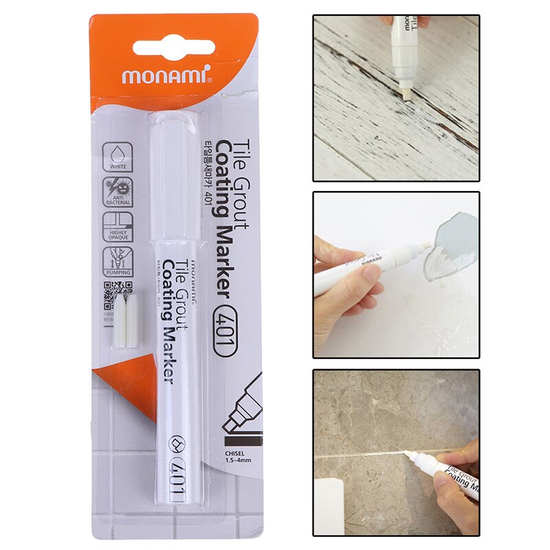 1pc nyttige tile gap reparation farve pen hvid flise refill artline fugepen vandtæt formfaste fyldmidler vægporcelæn