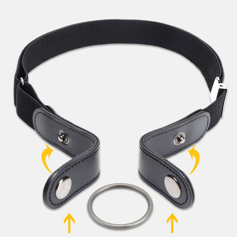 Cinturón elástico Invisible sin hebilla para mujer, pantalones vaqueros, vestido, cinturón elástico ajustable sin hebilla, No se muestra
