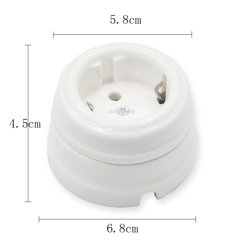 Prises électriques européennes en céramique, Standard ue, noir, blanc, marron, 16A