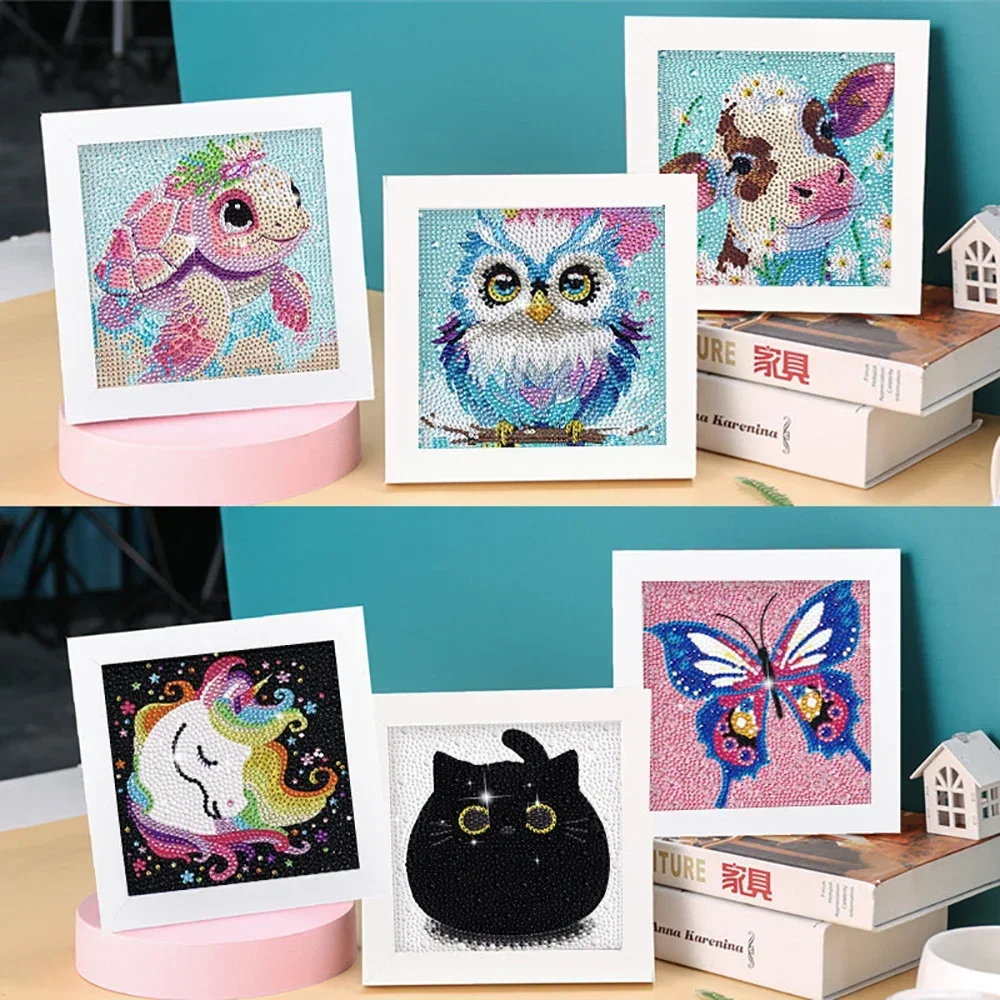 DIY Cartoon Animal Diamond Paintings Children Diamond Stickers Irregular Diamond Stickers Birthday Decoration