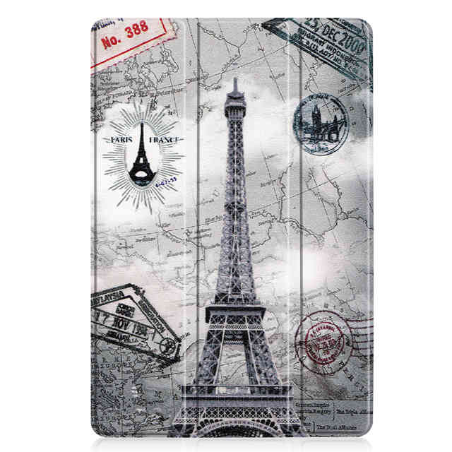 IBuyiWin magnetyczny inteligentny PU skórzany pokrowiec do Huawei MediaPad M6 10.8 cal Tablet Funda pokrywa dla Huawei M6 Pro 10.8 "+ Film + długopis: Tower