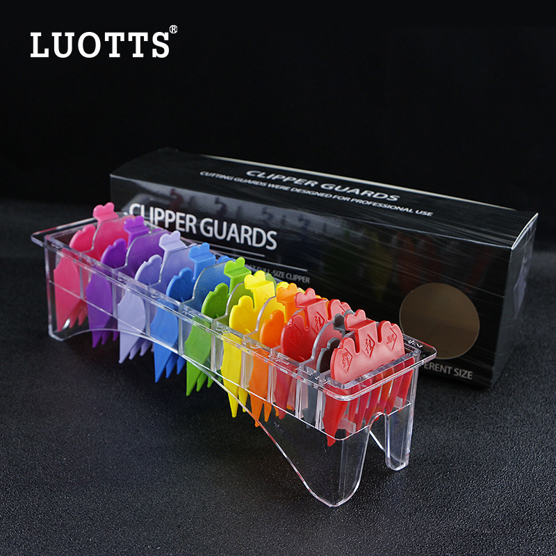 Herre hårklipper grense kam guide trimmer vakt vedlegg 3-25mm salon pro universal frisørverktøy расческа для волос: Svart