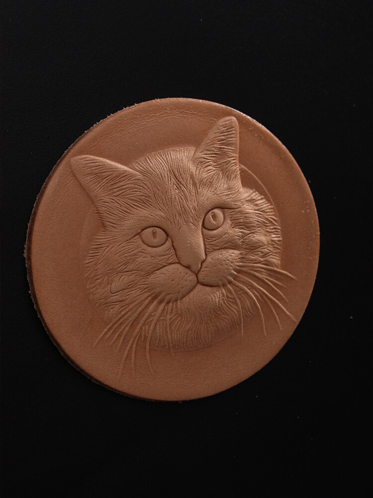 Wytłaczana skóra garbowana roślinnie trójwymiarowa plastikowa wytłaczarka metalu z blokadą skóry kota