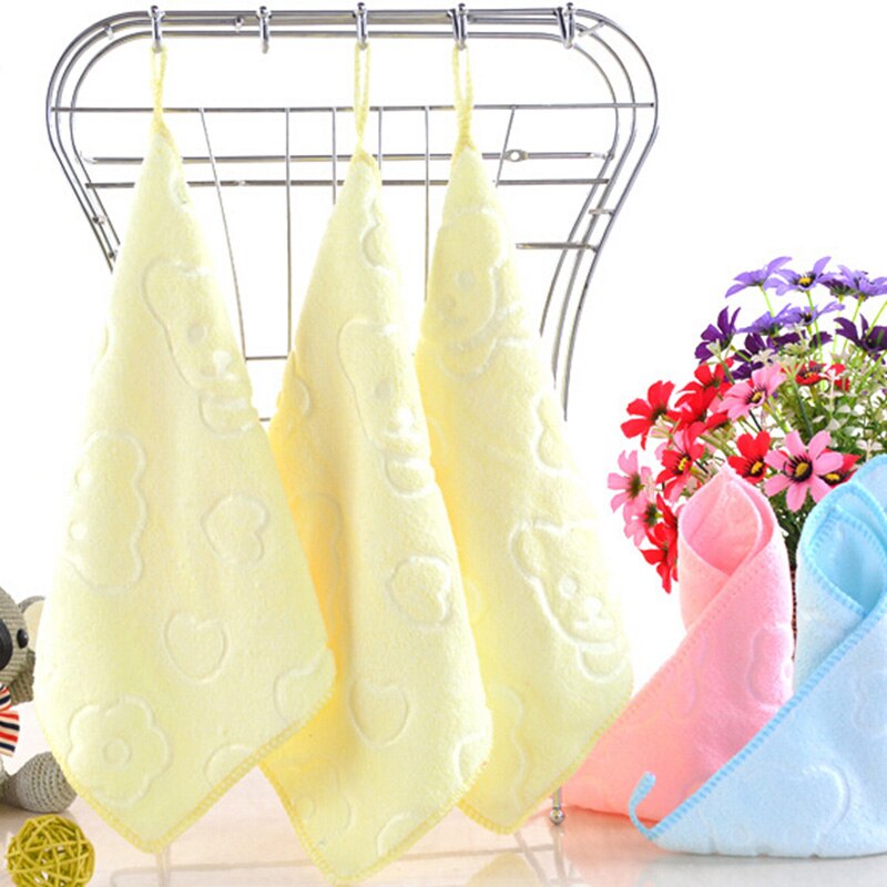 4 Kleurendruk Baby Handdoek Kinderen Handdoeken Super Zachte Baby Care Sterke Absorberende Badhanddoek Voor Baby Haak Kleine Vierkante