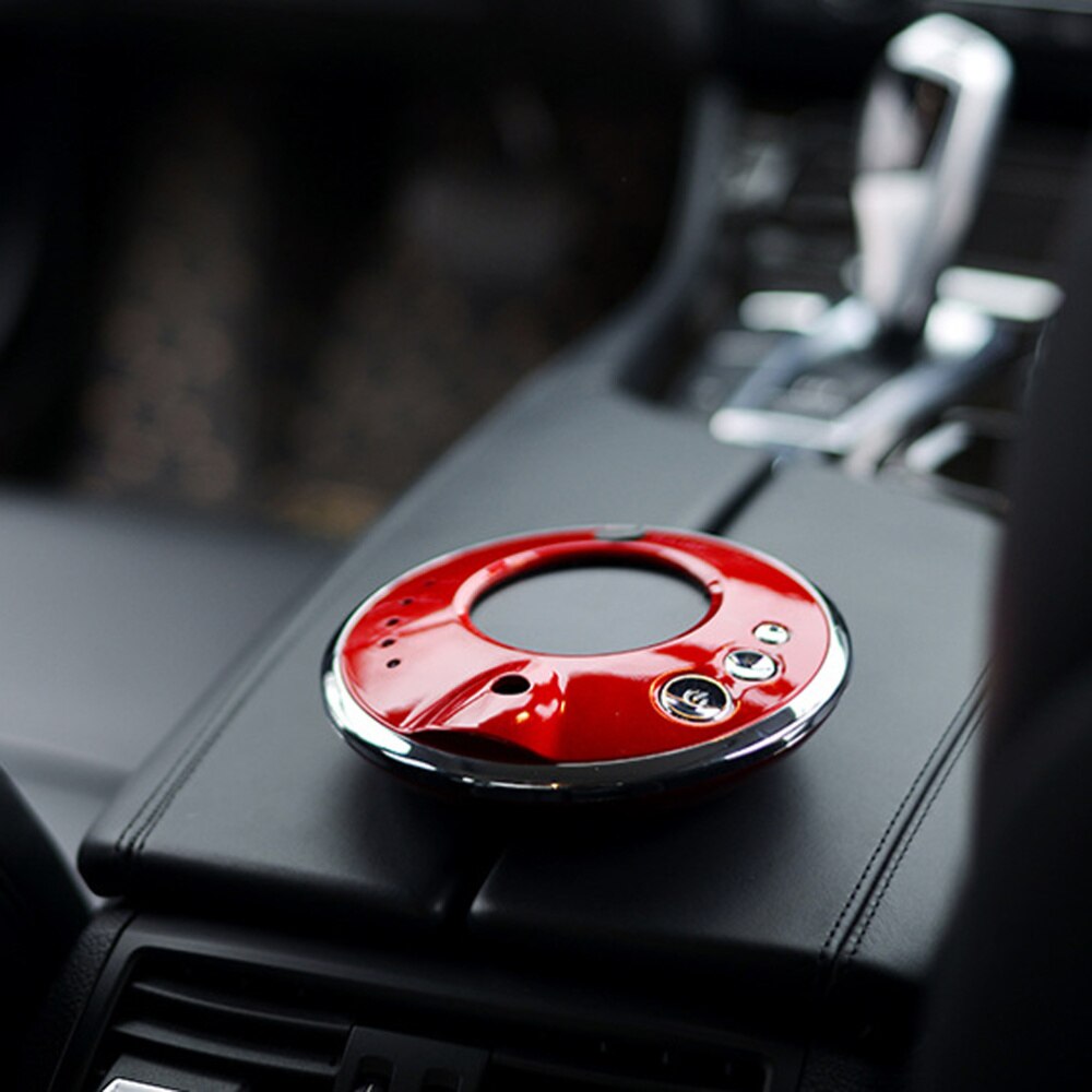 Solar Car Air Purifier Solar Anion Humidifier Air Cleaner Ionic Air Purifier Car Air Freshener Ionizer Oxygen Bar (Red)