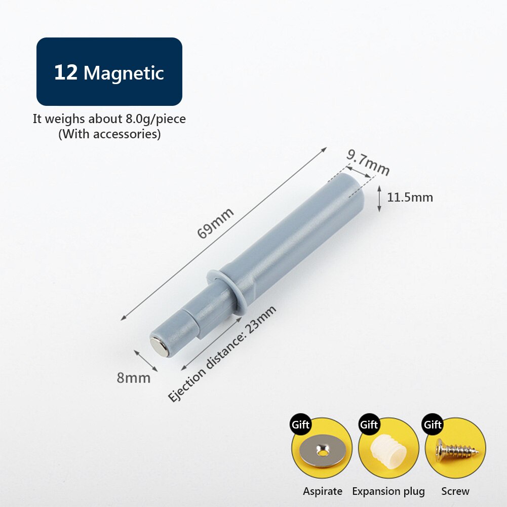 Magnetische Schrankverschlüsse, Schrankriegel zum Öffnen, Schrank, Schublade, Tür, berühren-Stopp, Dämpfer, Puffergriff, unsichtbarer, leiser Schließer: Gelb