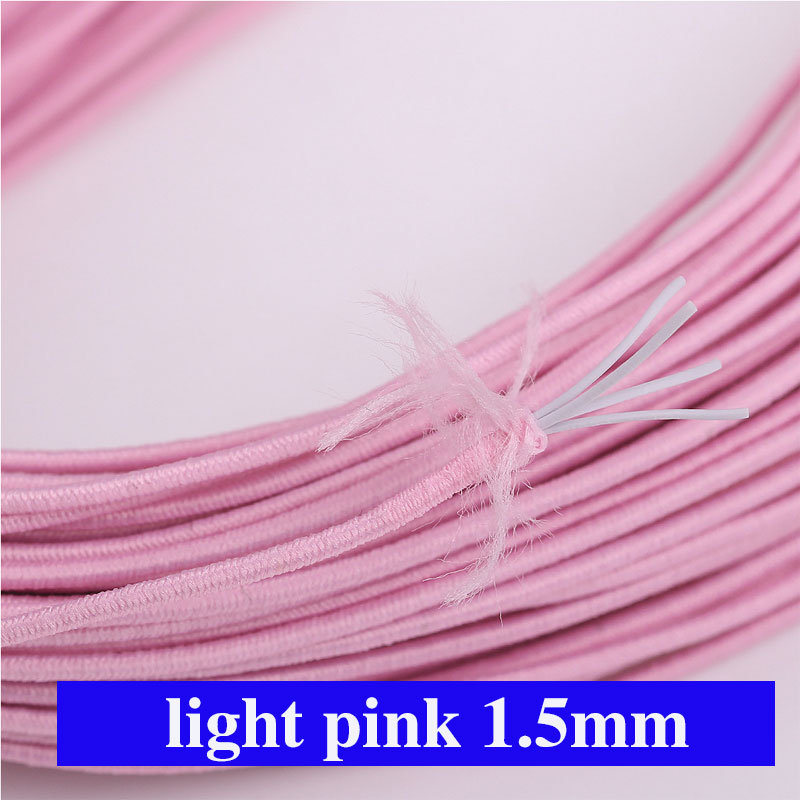 Cuerda elástica fuerte de 1,5mm, banda elástica colorida de , cordón de goma para costura DIY, joyería, manualidades, accesorios: Plata antigua / 1,5 m
