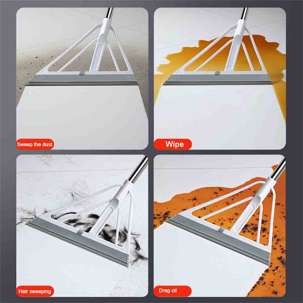 Sweep Water Floor Scraper Silicone Magic Sweeper Bathroom Scraper Mop Scrape Floor Mopping Gods Broom Black Technology