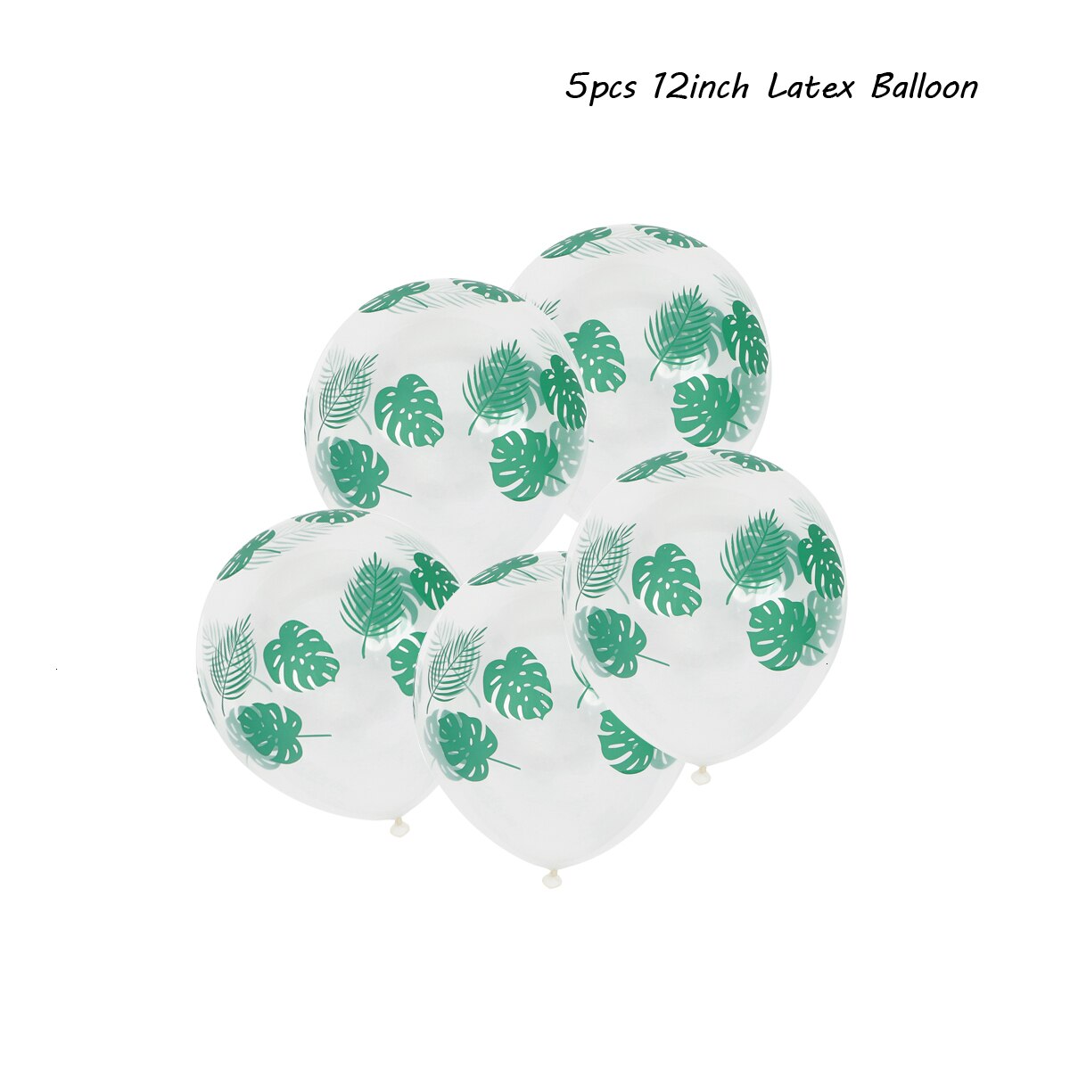 Green Palm Leaf Balloons Green Ballons Tropical Hawaii Party Baloons Safari Party Balon Jungle Theme Animal Birthday Balloon: 5pcs latex balloon 