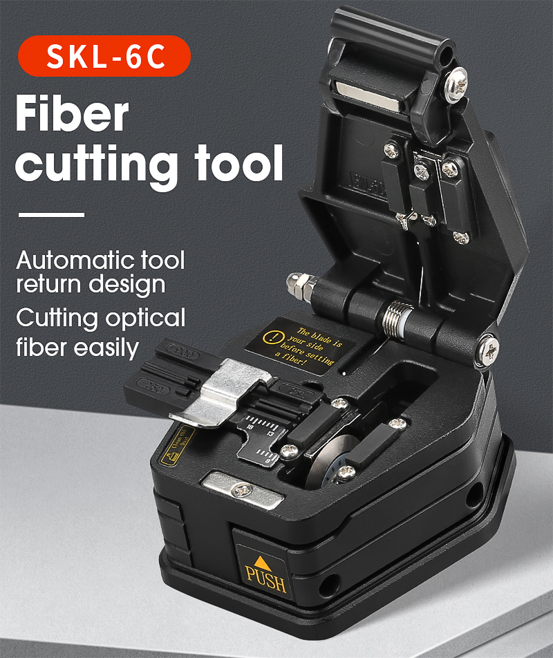 Fiber cleaver SKL-6C/AUA-6C Cable Cutting Knife FTTT Fiber Optic Knife Tools cutter High Precision Cleavers 16 surface blade