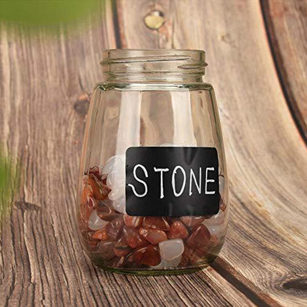 120pcs Black Blank Roll Stickers DIY Removable Writing Blackboard Sticker Label Household Kitchen Products Self Adhesive Tag