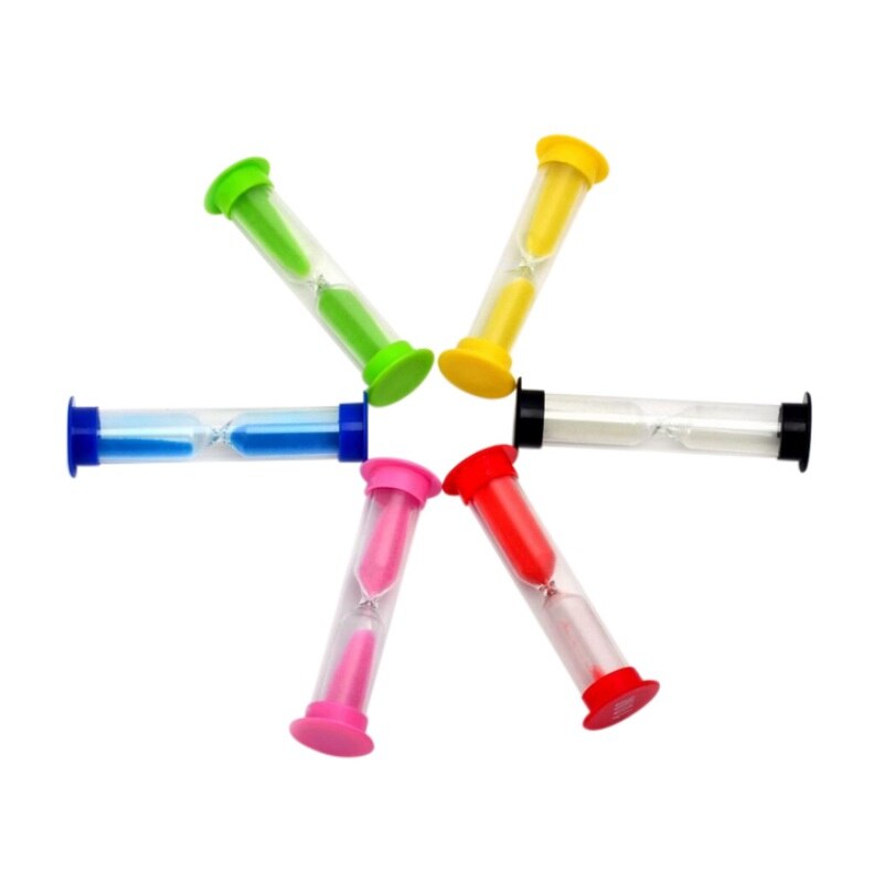 6 Colors 3 Colorful Hourglass Sandglass Sand Clock Timers 0sec / 1min / 2min / 3mins / 5mins / 10mins