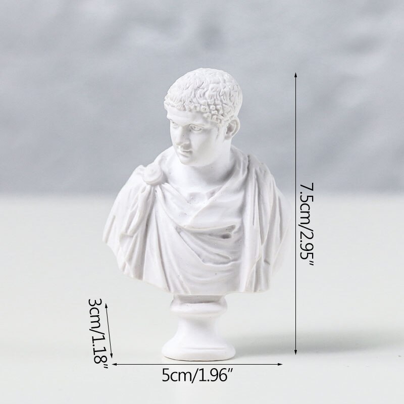 Noordse klassieke figuur gipsen beeld moderne minimalistische hars ambachten retro 3d mini schets avatar kunst model huisdecoratie