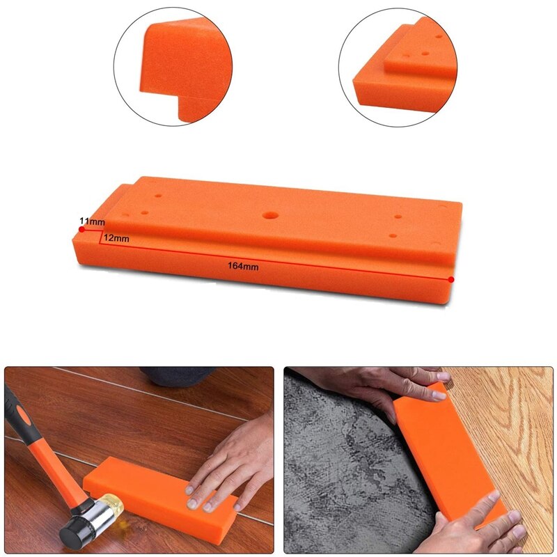 43 Pieces Wooden Floor Installation Kit Floor Assembly Toolswith Spacers Tapping Blocks Fiberglass Handle Mallets