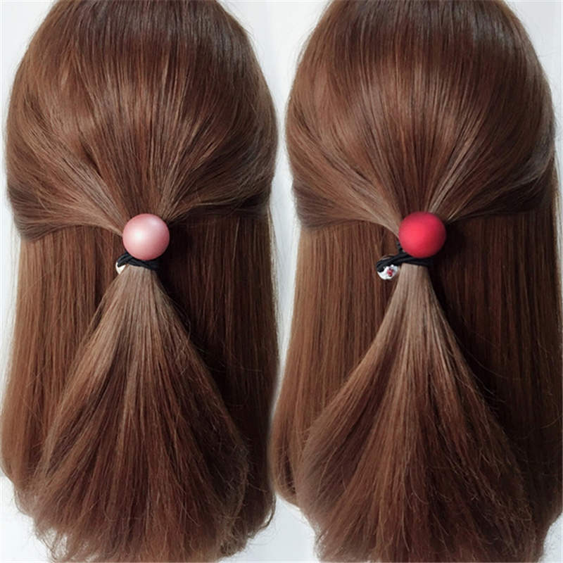 Style coréen gommage métal grosses perles cheveux corde boule bande de caoutchouc anneau de cheveux accessoires de cheveux simple cheveux braiders