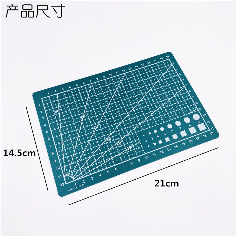1PC 30*22cm A4 Grid Lines Self Healing Cutting Mat Craft Card Fabric Leather Paper Board: A5 green