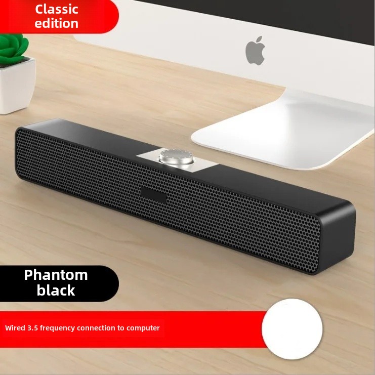 Schreibtisch Laptop Bluetooth Lautsprecher USB Lange Bar Drahtlose Bluetooth Verdrahtete Klang Universal- Heimgebrauch Bass Kanone Motorrad Klang Sys: Weiß