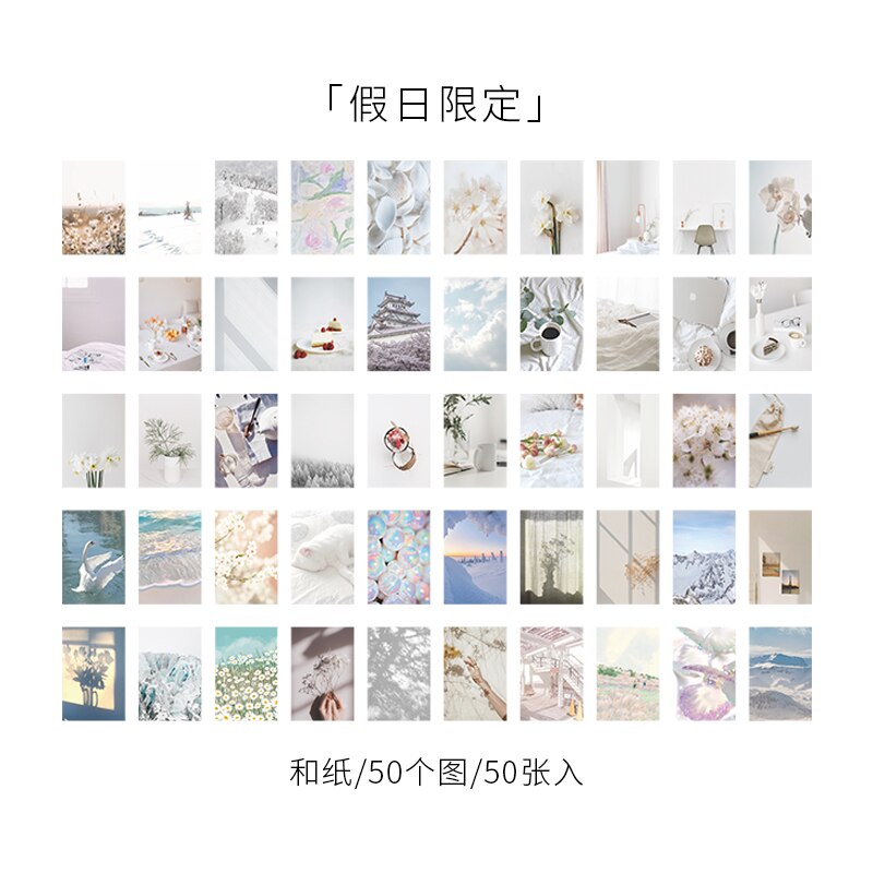 50 kpl elämä maisema tahmea kirja tyyli deco paperitavarat scrapbooking koristeellinen tausta tarrat tahmea taide estetiikka tarrat: 1