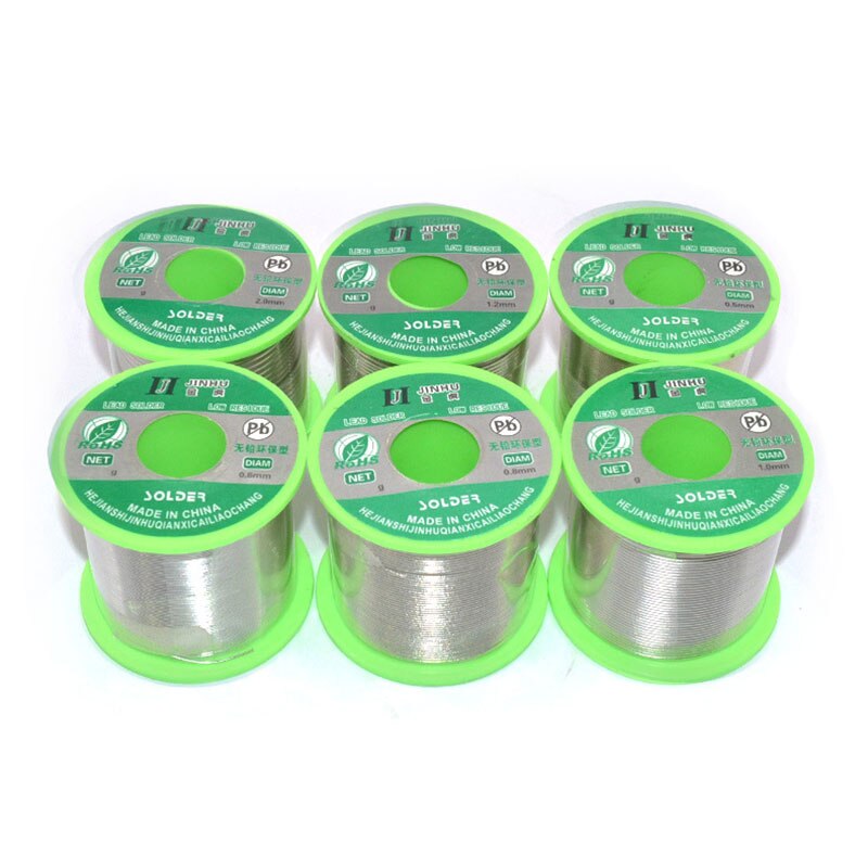 Fil de soudure sans plomb 50g étain 0.5/0.6/0.8/1.0/1.2/2.0/2% mm noyau de colophane sans plomb Flux de soudure fer à souder