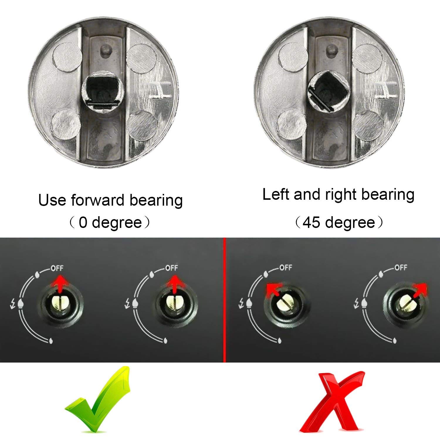 6pcs Stoves Cooker Knobs Oven Knob Zinc alloy Universal Silver Gas Stove Control Knobs Adaptors Oven Rotary Switch Cooking 6mm