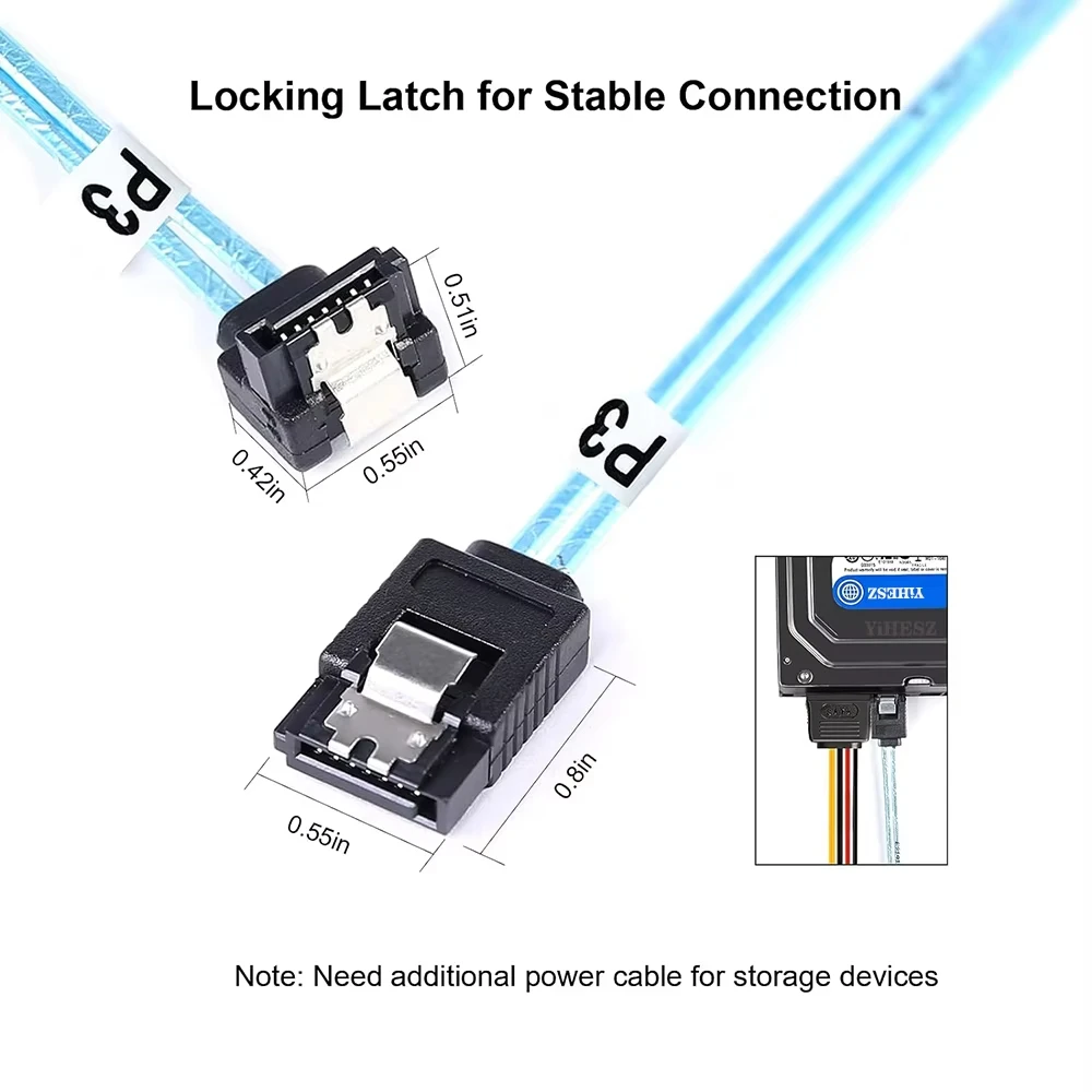 Cable SATA 3,0 de 0,5 m y 1m Cable de datos SATA de ángulo recto de 90 grados Cable SAS/SATA-12Gbps para servidor Nas-Raid SDD HDD CD DV