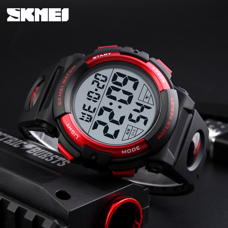 Kinder Kinder Uhren SKMEI Outdoor Sport Digital Uhr Wasserdicht 50M Kinder Jungen Armbanduhren 1258