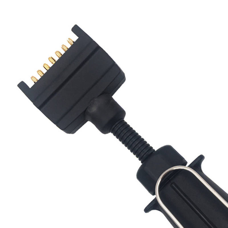 1 Pza 7 Pin conector de remolque adaptador de enchufe redondo hembra a plana macho caravana barco 21*6*5,5 cm/8,27*2,36*2,17 pulgadas