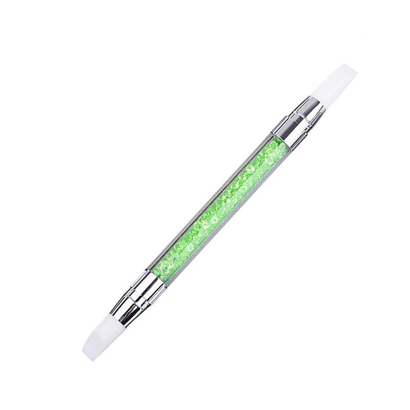 Diamantbroderi dobbelthoved spids borepen prik male spids pen nail art rhinestone picker voks blyant krystal håndtag værktøj