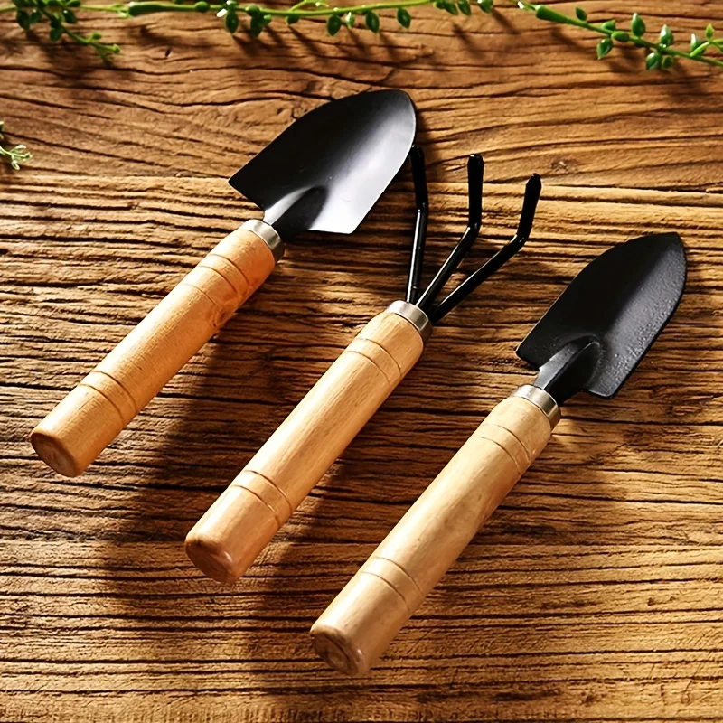 Conjunto de ferramentas de jardim mini kit de jardinagem com espátula de ancinho e pá para plantas suculentas e cultivo de solo