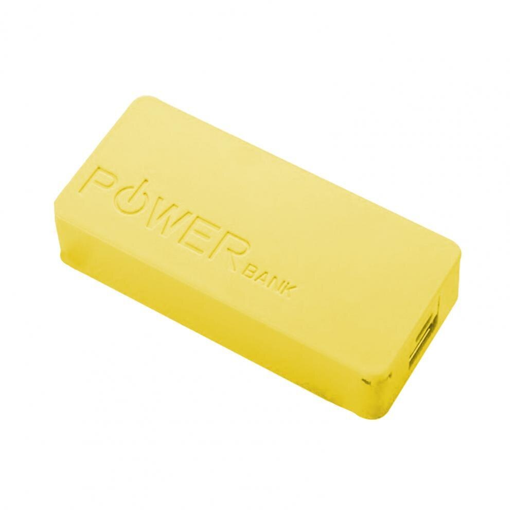 Universele Power Bank Case 2X18650 Batterij Doos Met Indicator Power Bank Box Smart Telefoon Diy Battery Charger doos: YELLOW