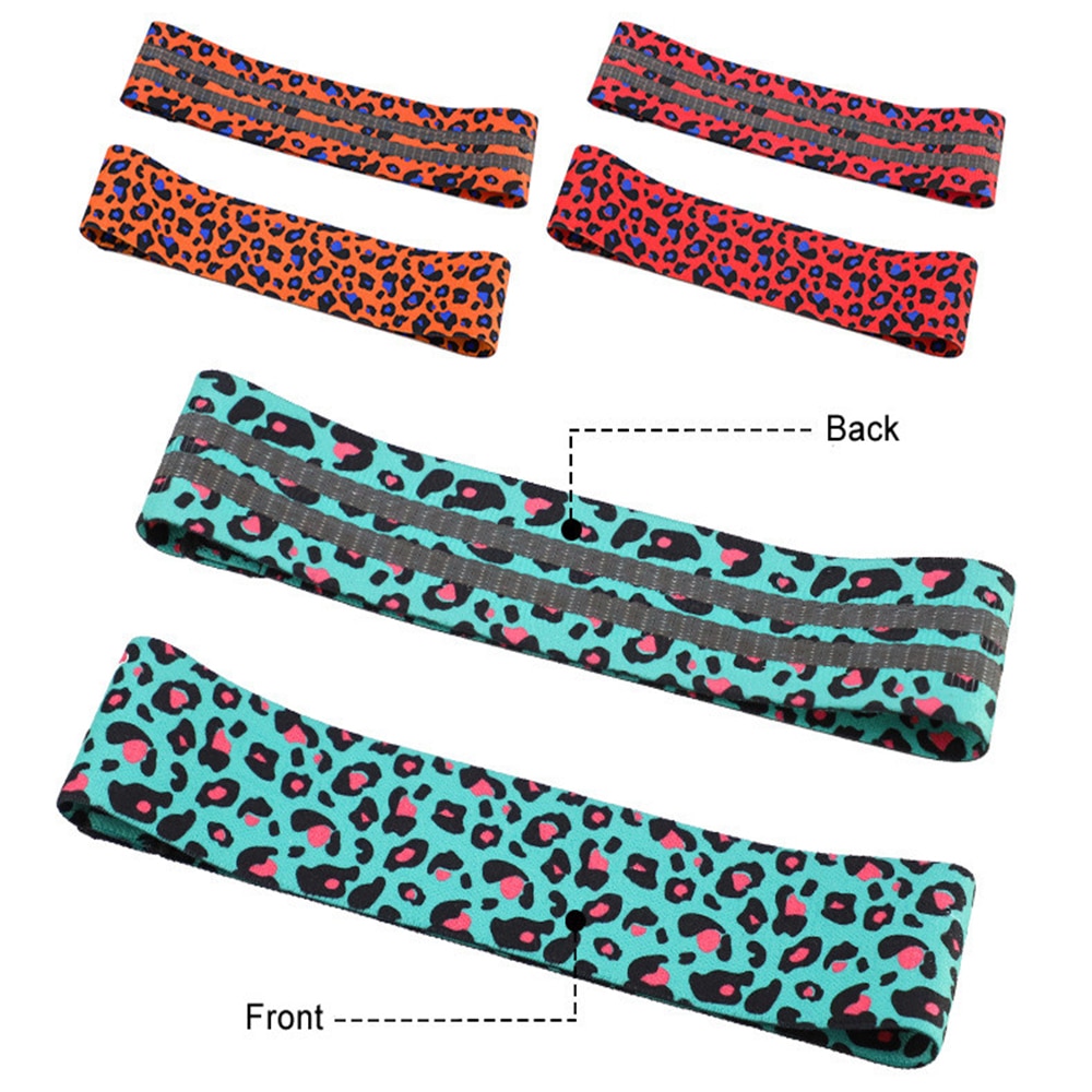 1Pcs Leopard Patroon Hip Weerstand Bands Verschillende Maten Booty Spier Training Loop Cirkel Bands Stof Latex Mini Glute