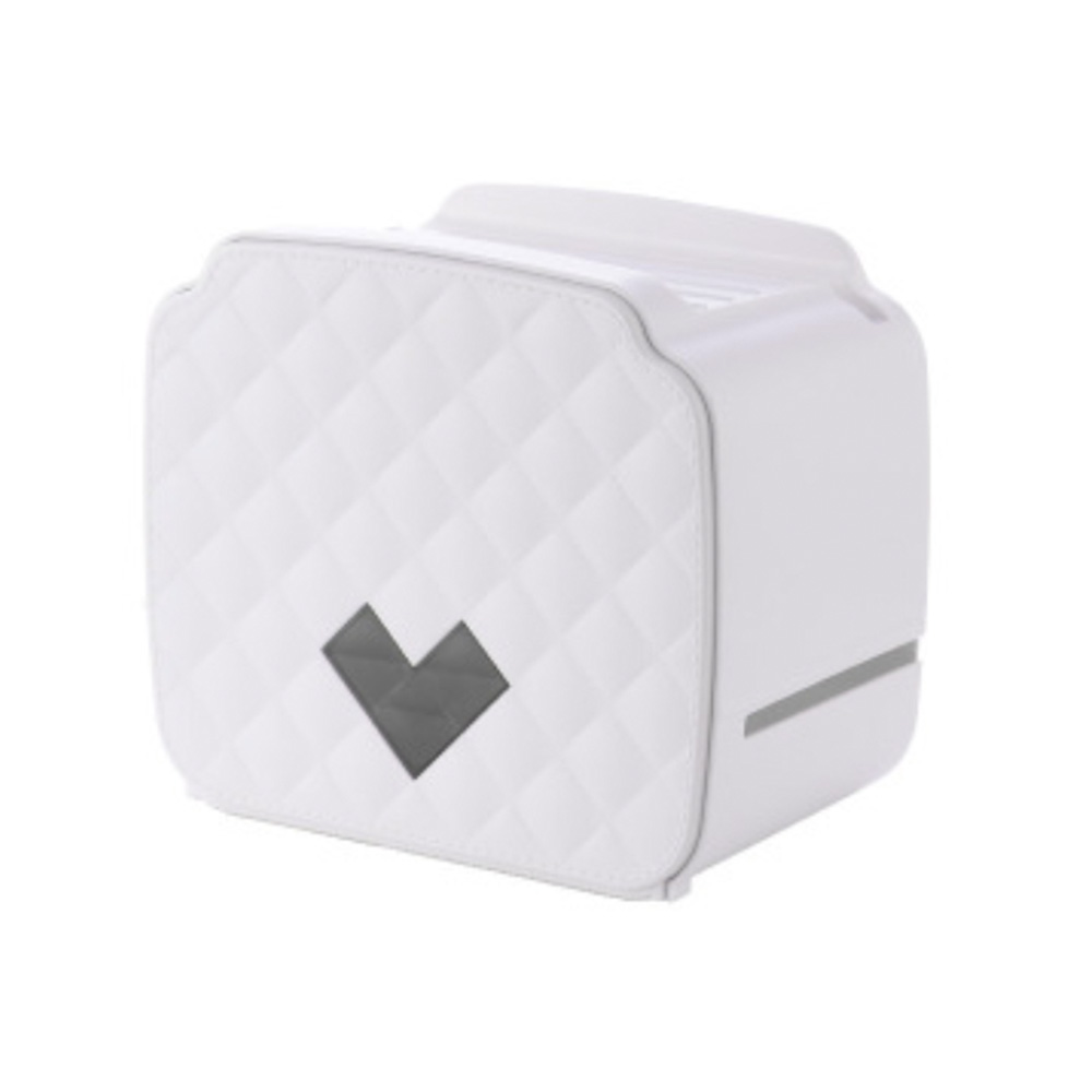 Multiple Styles Toilet Paper Holder Waterproof Towel Wall Mounted Storage Box Bathroom Accessories Tray Roll Tube Double-Layer: B-white