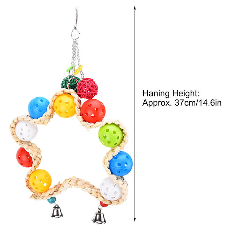 Vogel Opknoping Swing Maïs Blad Materiaal Papegaaien Schommel Speelgoed Voor Papegaaien Voor Huisdier Vogels