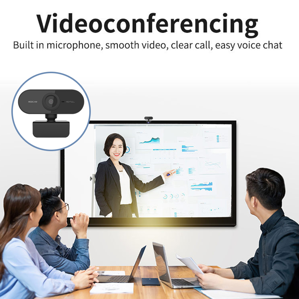HD Webcam PC Computer 1080P Webcam with Clamp Built-in Microphone USB 2.0 Studying Teaching HD Webcam Auto Focusing