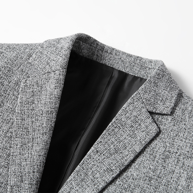 Suit Coat Man Simple Solid Color Long Sleeve Male Outerwear Non-ironing Single-breasted Business Casual Men Blazer